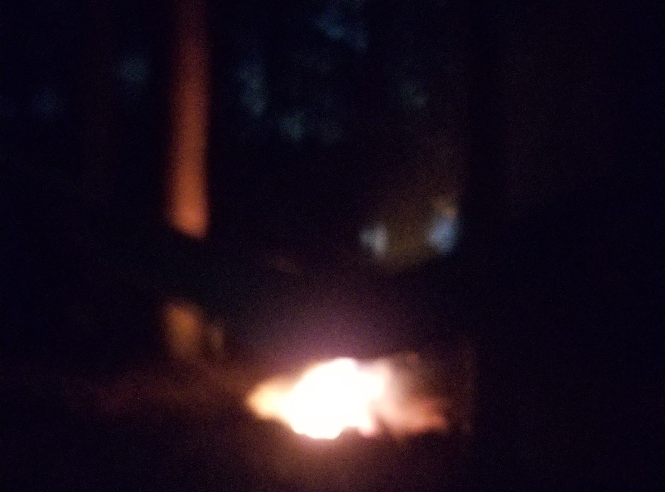 Blurry picture of campfire